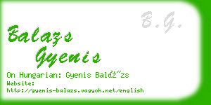 balazs gyenis business card